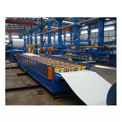 Izolowany dach 48000 * 8000 mm Maszyna do paneli warstwowych PU